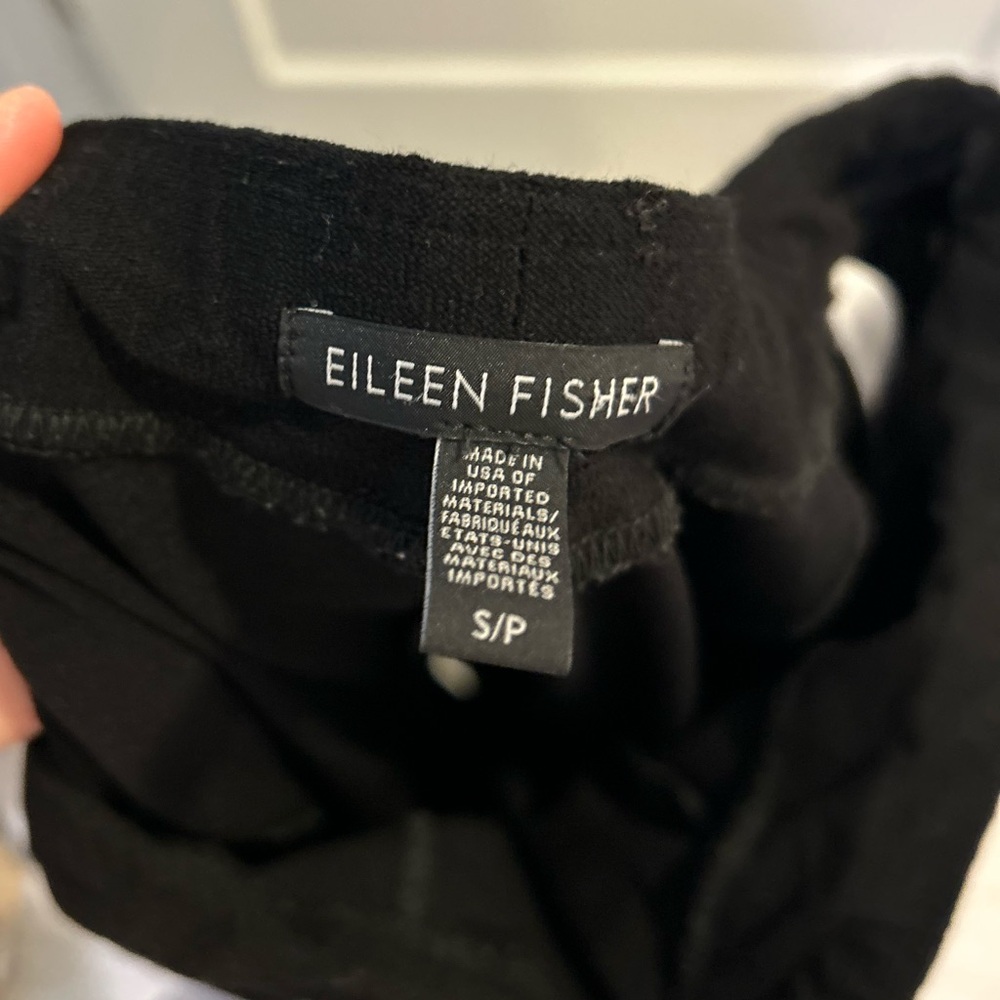 Eileen Fisher Viscose Blend Black Pants with Pockets - Picture 10 of 11